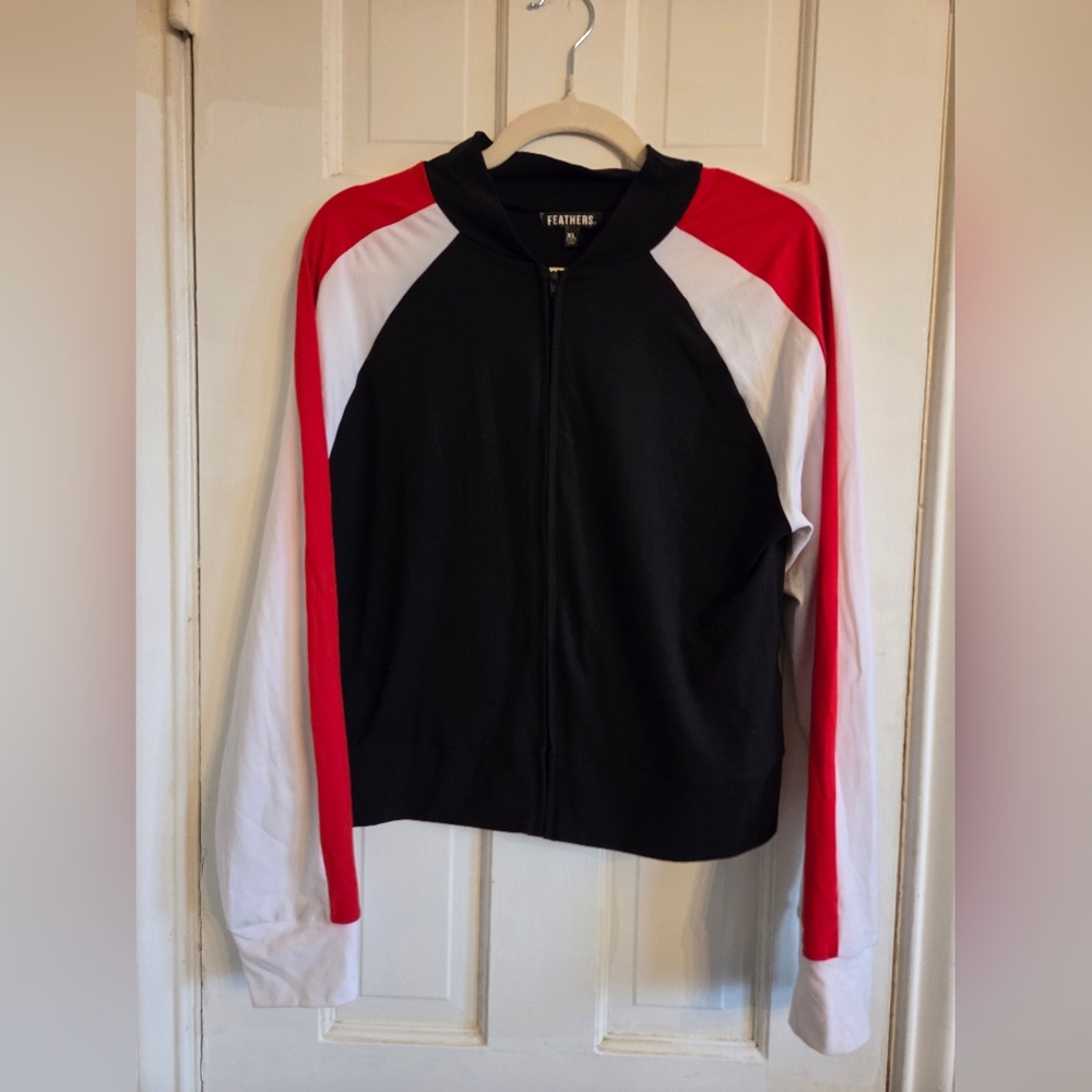 Feathers Women's Tri-Color Bomber Jacket